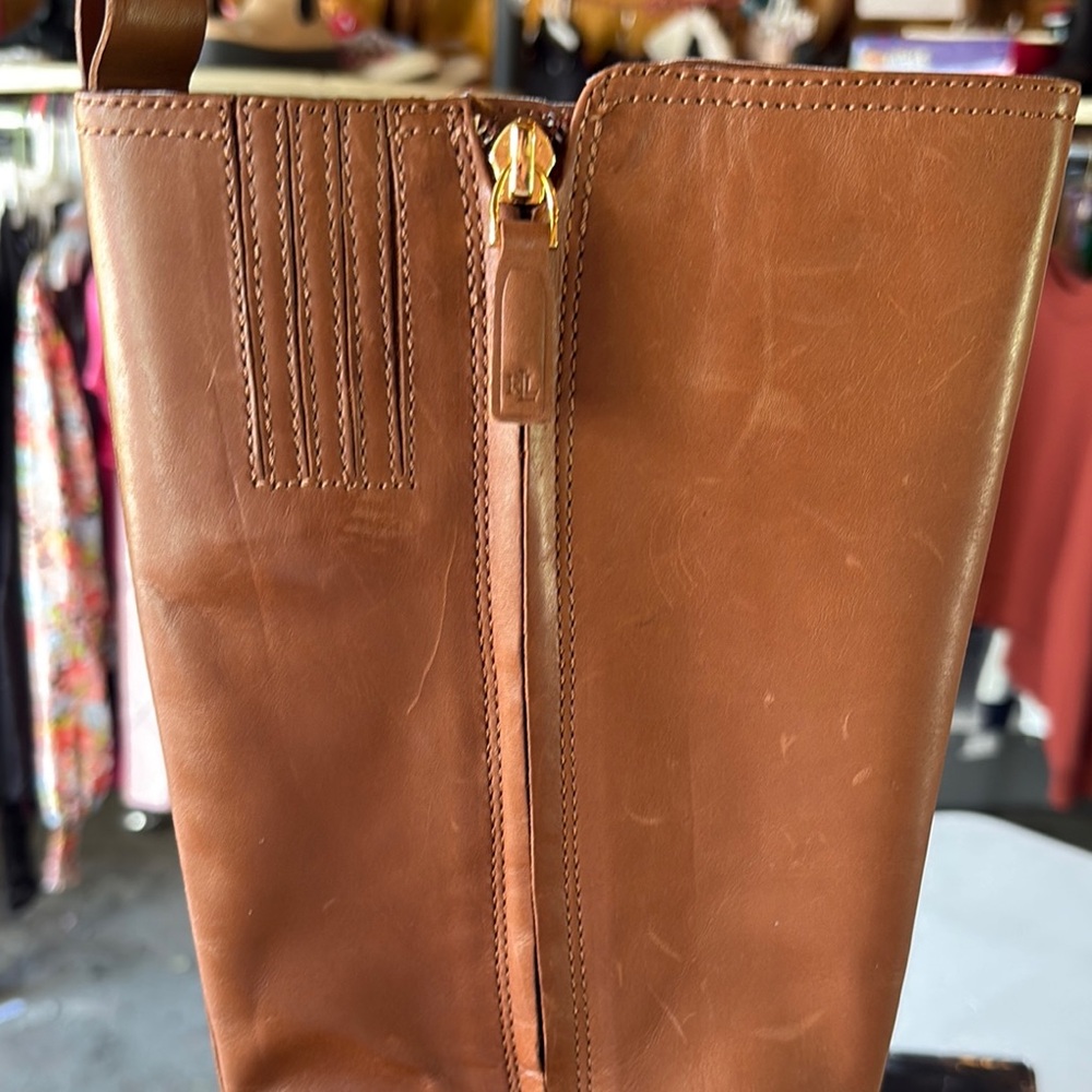 Lauren Ralph Lauren Tan Over the Knee Boots - Picture 6 of 12